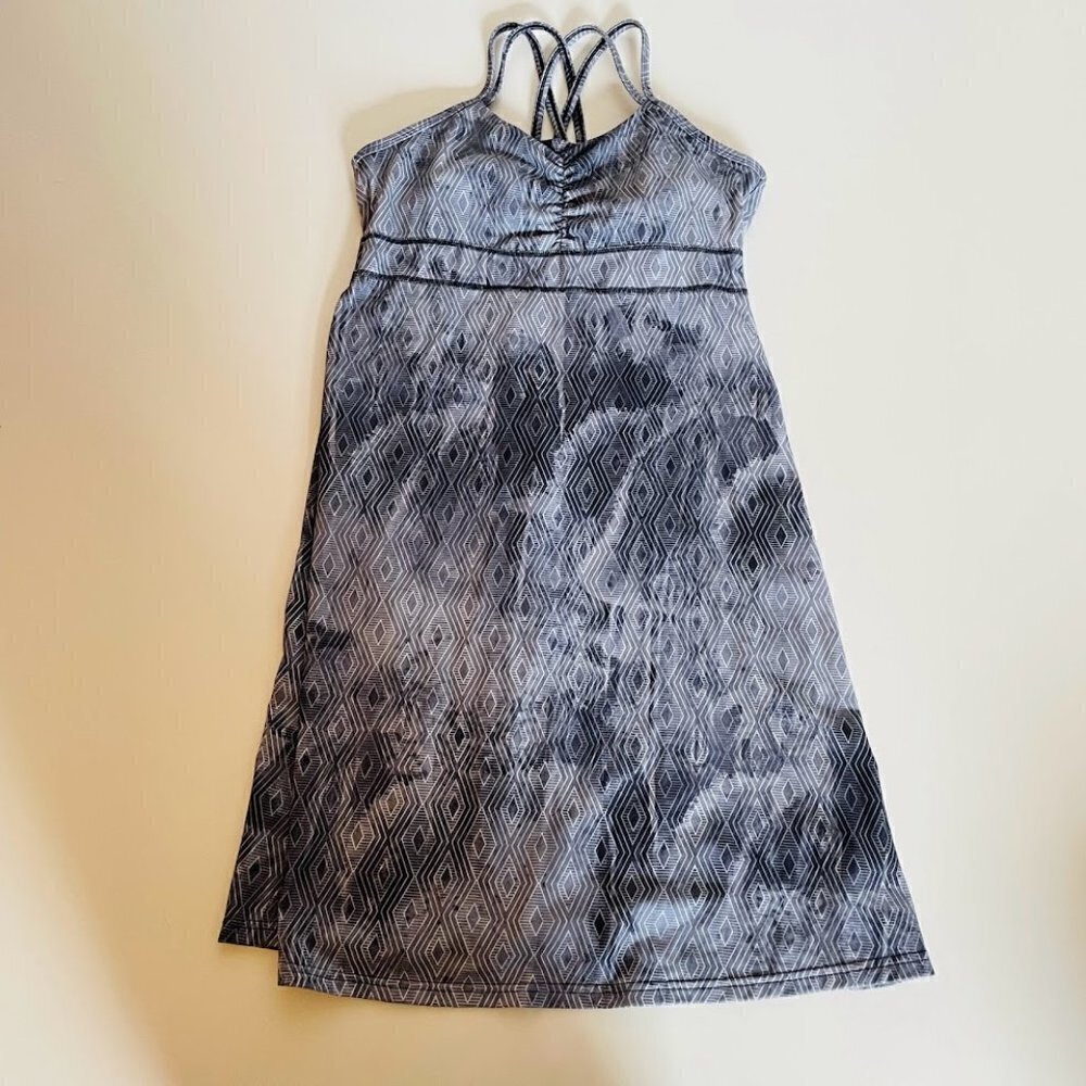 Marmot Athletic Taryn Dress Grey Tie Dye Built In Bra Athletic Medium Criss Cros